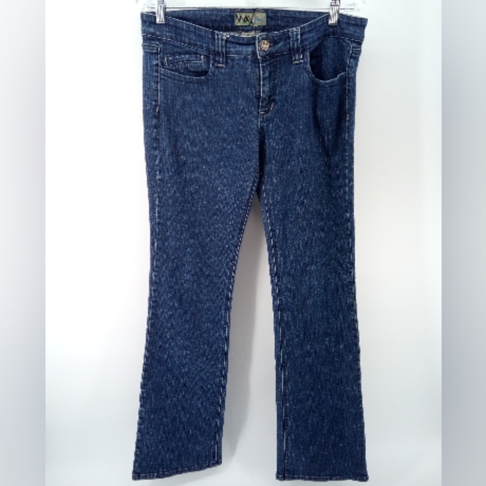 WAX Juniors Cotton Spandex Boot Cut Blue Jeans 13 2000's Y2K Style